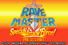 Rave Master - Special Attack Force! Title Screen